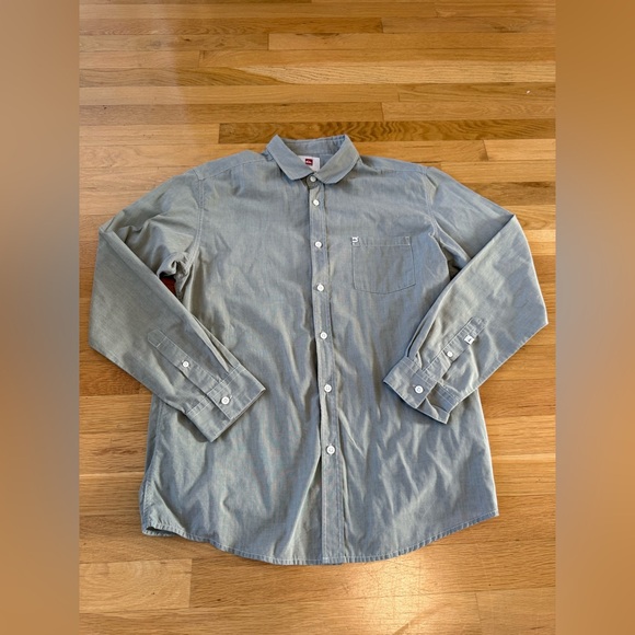 Quiksilver Other - Quiksilver Men’s Long Sleeve Button Down Shirt Sage Size Medium Regular Fit